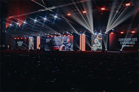 Palco e produção do evento